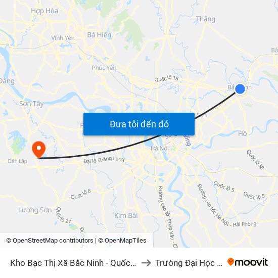 Kho Bạc Thị Xã Bắc Ninh - Quốc Lộ 1 to Trường Đại Học Fpt map