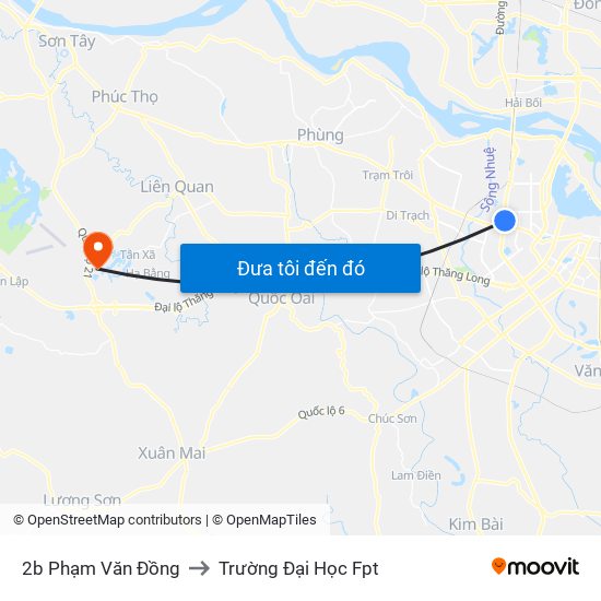 2b Phạm Văn Đồng to Trường Đại Học Fpt map