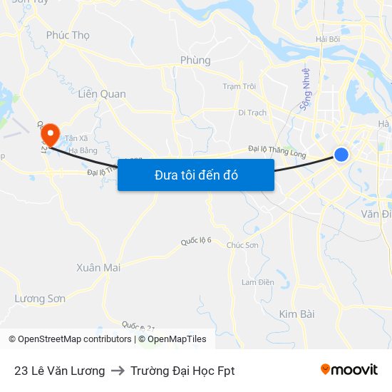 23 Lê Văn Lương to Trường Đại Học Fpt map