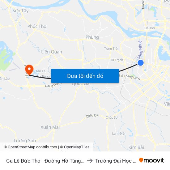 Ga Lê Đức Thọ - Đường Hồ Tùng Mậu to Trường Đại Học Fpt map