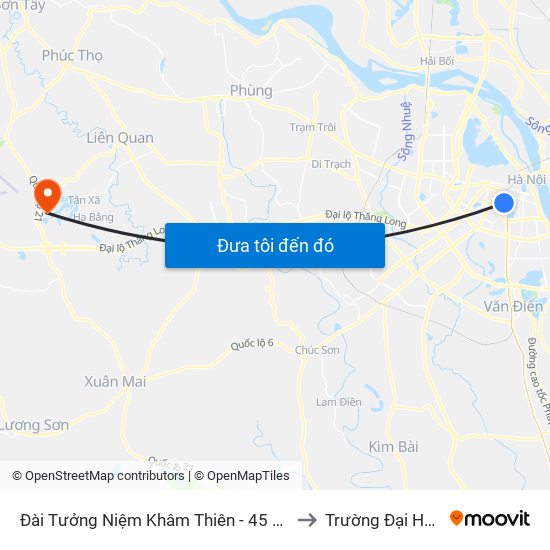 Đài Tưởng Niệm Khâm Thiên - 45 Khâm Thiên to Trường Đại Học Fpt map