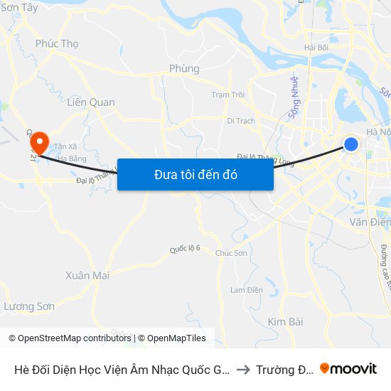 Hè Đối Diện Học Viện Âm Nhạc Quốc Gia Việt Nam - Qua Ngõ Quan Thổ 1 to Trường Đại Học Fpt map