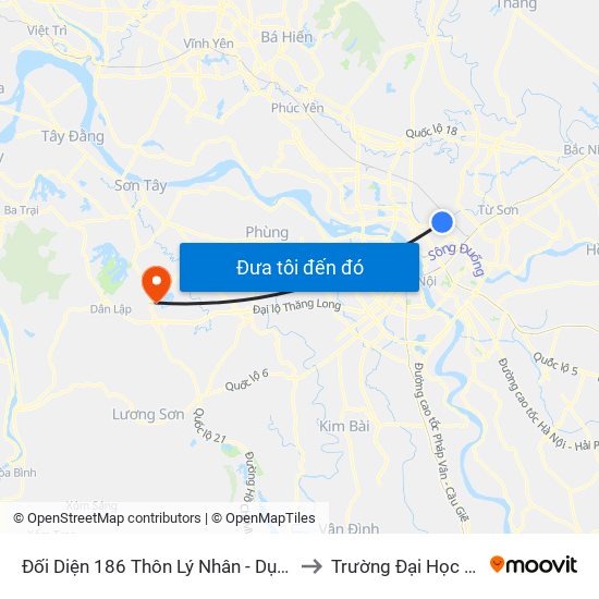 Đối Diện 186 Thôn Lý Nhân - Dục Tú to Trường Đại Học Fpt map