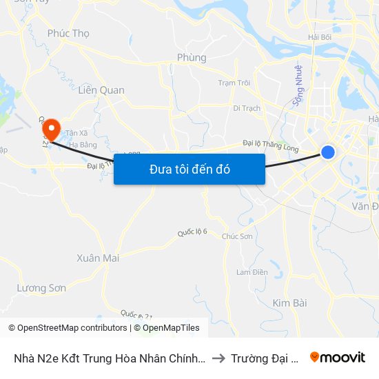 Nhà N2e Kđt Trung Hòa Nhân Chính - Lê Văn Lương to Trường Đại Học Fpt map