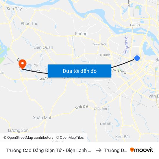 Trường Cao Đẳng Điện Tử - Điện Lạnh Hà Nội - Số 10 Nguyễn Văn Huyên to Trường Đại Học Fpt map