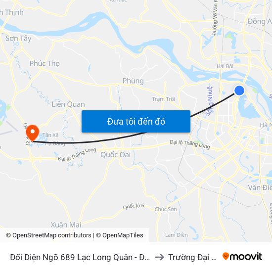 Đối Diện Ngõ 689 Lạc Long Quân - Đường Võ Chí Công to Trường Đại Học Fpt map