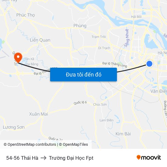 54-56 Thái Hà to Trường Đại Học Fpt map