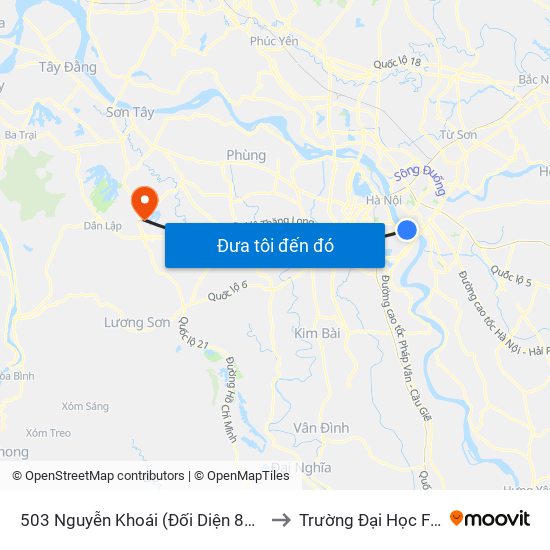 503 Nguyễn Khoái (Đối Diện 856) to Trường Đại Học Fpt map