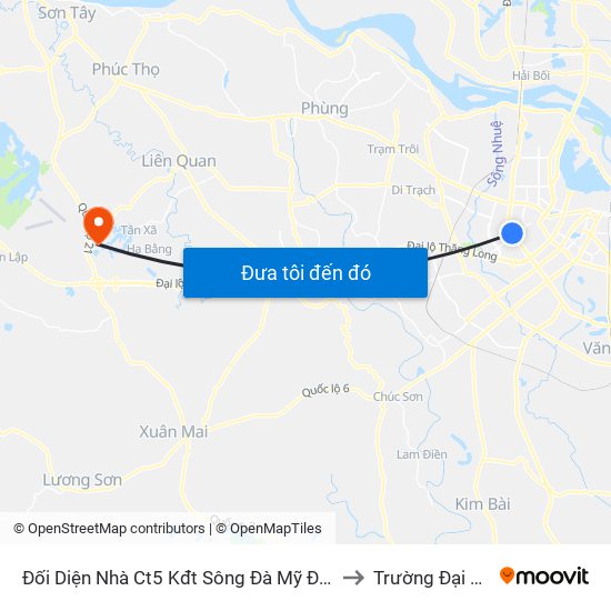 Đối Diện Nhà Ct5 Kđt Sông Đà Mỹ Đình - Phạm Hùng to Trường Đại Học Fpt map