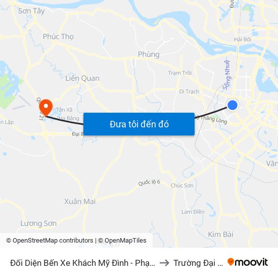 Đối Diện Bến Xe Khách Mỹ Đình - Phạm Hùng (Cột Trước) to Trường Đại Học Fpt map