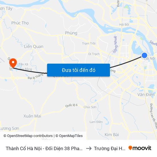 Thành Cổ Hà Nội - Đối Diện 38 Phan Đình Phùng to Trường Đại Học Fpt map