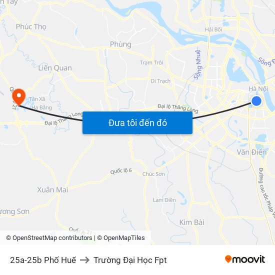 25a-25b Phố Huế to Trường Đại Học Fpt map