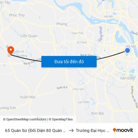 65 Quán Sứ (Đối Diện 80 Quán Sứ) to Trường Đại Học Fpt map