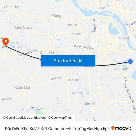 Đối Diện Khu Sd77-Kđt Gamuda to Trường Đại Học Fpt map