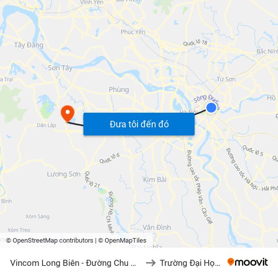 Vincom Long Biên - Đường Chu Huy Mân to Trường Đại Học Fpt map