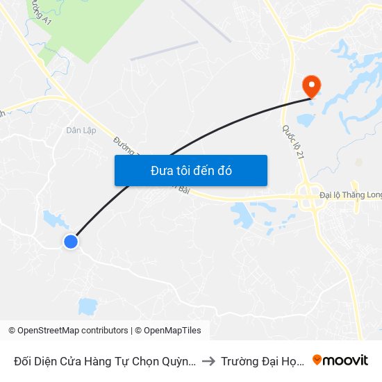 Đối Diện Cửa Hàng Tự Chọn Quỳnh Lương to Trường Đại Học Fpt map