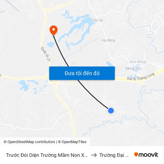 Trước Đói Diện Trường Mầm Non Xã Phú Cát 50m to Trường Đại Học Fpt map