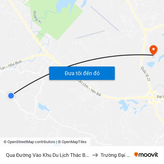 Qua Đường Vào Khu Du Lịch Thác Bạc Suối Sao 50m to Trường Đại Học Fpt map