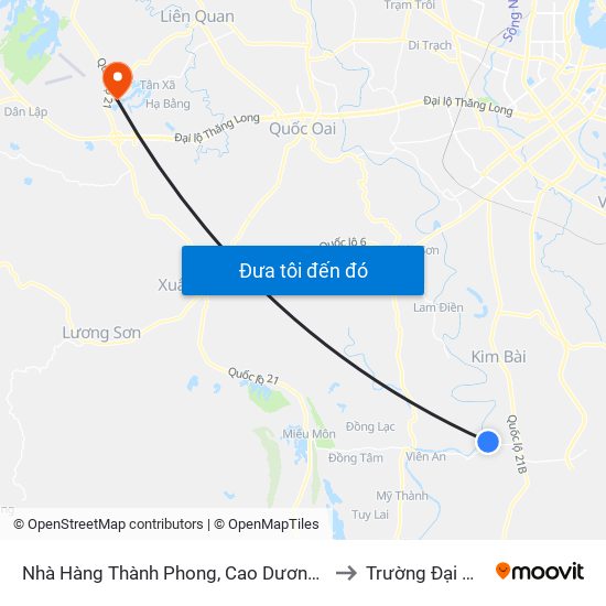 Nhà Hàng Thành Phong, Cao Dương - Tỉnh Lộ 429 to Trường Đại Học Fpt map
