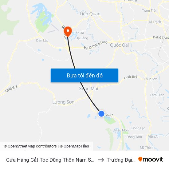 Cửa Hàng Cắt Tóc Dũng Thôn Nam Sơn - Đường Hồ Chí Minh to Trường Đại Học Fpt map