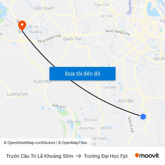 Trước Cầu Tri Lễ  Khoảng 50m to Trường Đại Học Fpt map