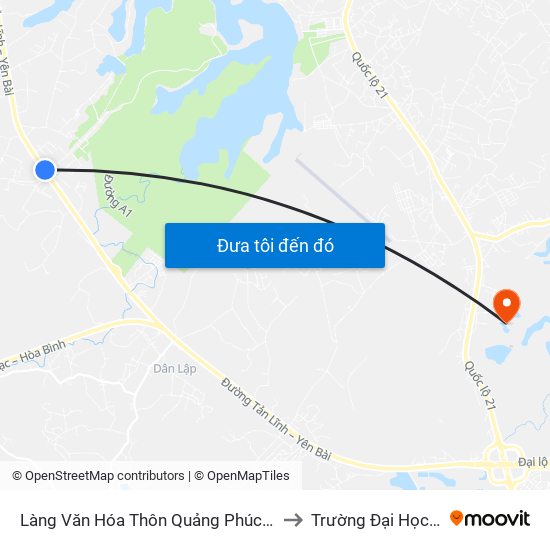 Làng Văn Hóa Thôn Quảng Phúc, Đt87 to Trường Đại Học Fpt map