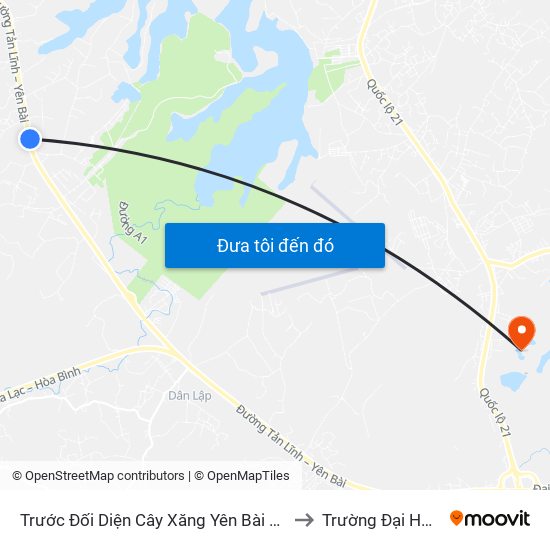 Trước Đối Diện Cây Xăng Yên Bài 20m, Đt87 to Trường Đại Học Fpt map