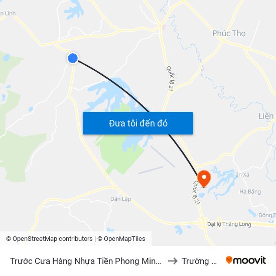 Trước Cưa Hàng Nhựa Tiền Phong Minh Sáu, Thôn Xuân Hòa, Vân Hòa, Đt87 to Trường Đại Học Fpt map