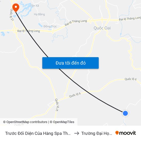 Trước Đối Diện Của Hàng Spa Thanh Tính to Trường Đại Học Fpt map