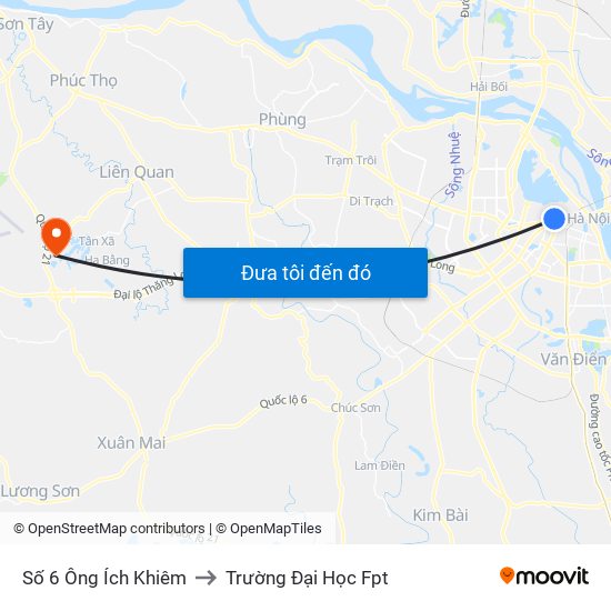 Số 6 Ông Ích Khiêm to Trường Đại Học Fpt map