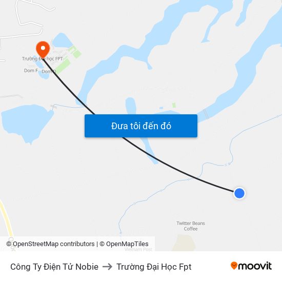 Công Ty Điện Tử Nobie to Trường Đại Học Fpt map