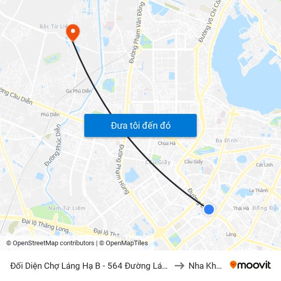 Đối Diện Chợ Láng Hạ B - 564 Đường Láng to Nha Khoa map