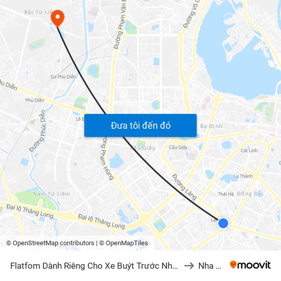 Flatfom Dành Riêng Cho Xe Buýt Trước Nhà 45 Đường Láng to Nha Khoa map