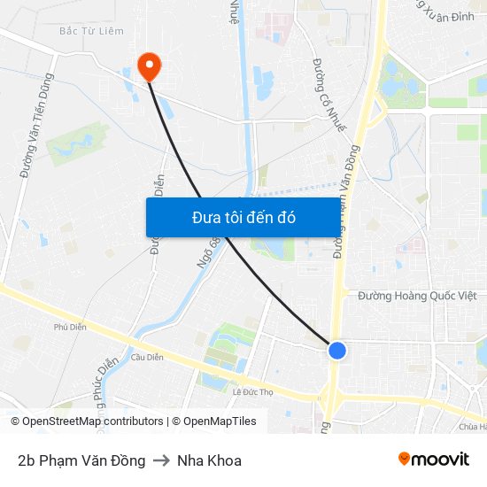 2b Phạm Văn Đồng to Nha Khoa map