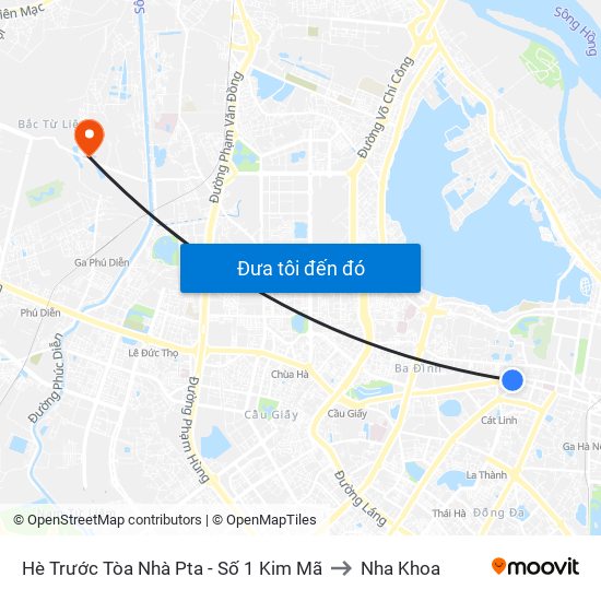 Hè Trước Tòa Nhà Pta - Số 1 Kim Mã to Nha Khoa map