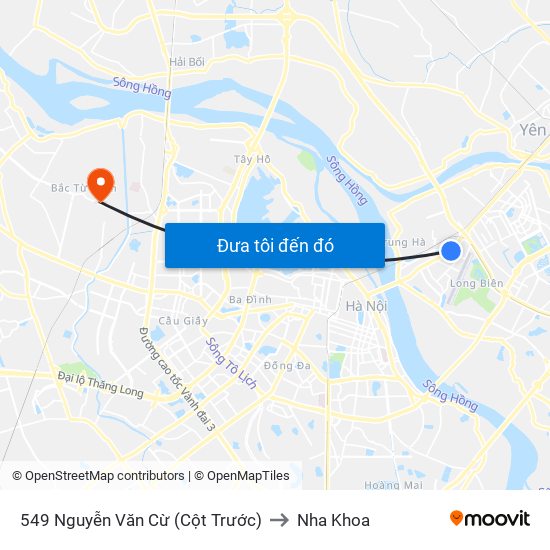 549 Nguyễn Văn Cừ (Cột Trước) to Nha Khoa map