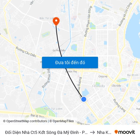 Đối Diện Nhà Ct5 Kđt Sông Đà Mỹ Đình - Phạm Hùng to Nha Khoa map