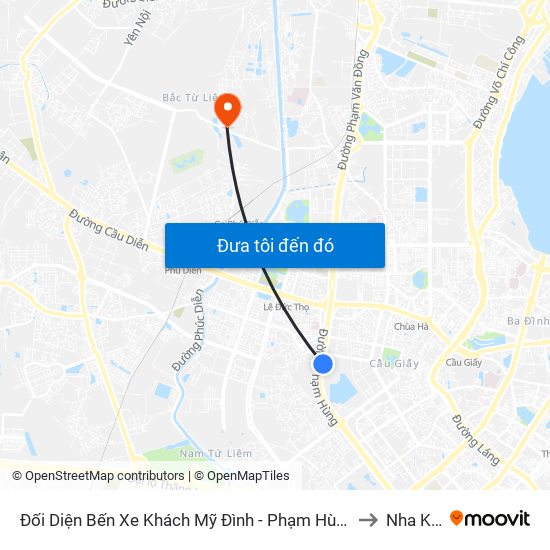 Đối Diện Bến Xe Khách Mỹ Đình - Phạm Hùng (Cột Trước) to Nha Khoa map