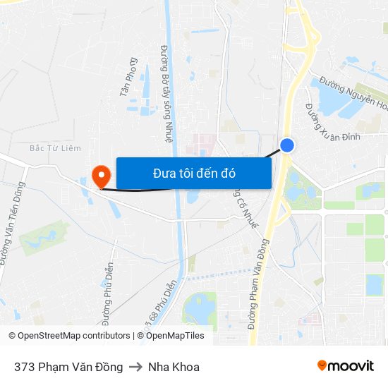 373 Phạm Văn Đồng to Nha Khoa map
