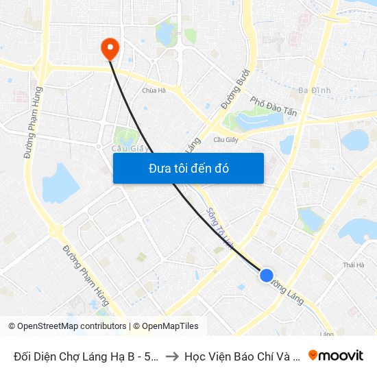 Đối Diện Chợ Láng Hạ B - 564 Đường Láng to Học Viện Báo Chí Và Tuyên Truyền map