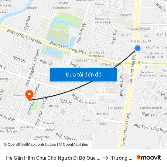 2b Phạm Văn Đồng to Trường Đại Học Hòa Bình map