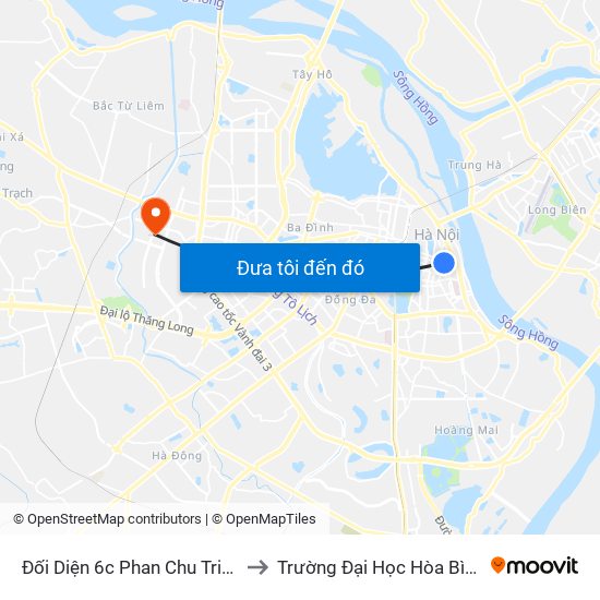 Đối Diện 6c Phan Chu Trinh to Trường Đại Học Hòa Bình map