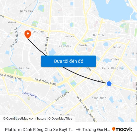 Platform Dành Riêng Cho Xe Buýt Trước Nhà 604 Trường Chinh to Trường Đại Học Hòa Bình map