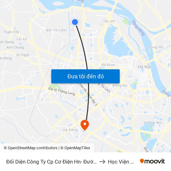 Đối Diện Công Ty Cp Cơ Điện Hn- Đường Đức Thắng to Học Viện Quân Y map