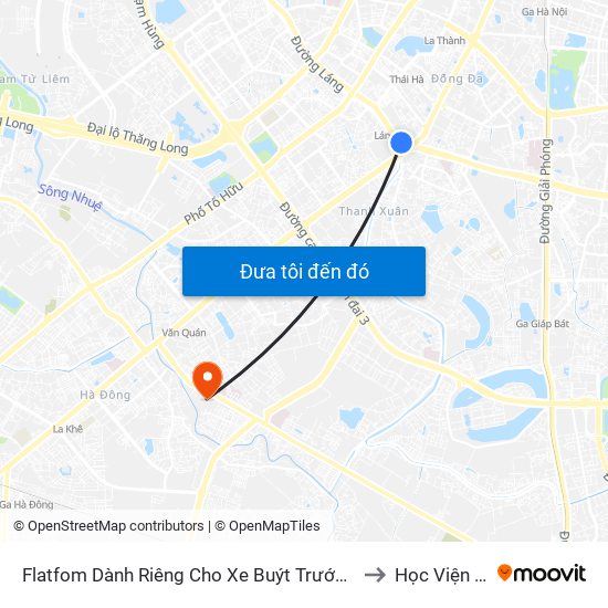 Flatfom Dành Riêng Cho Xe Buýt Trước Nhà 45 Đường Láng to Học Viện Quân Y map