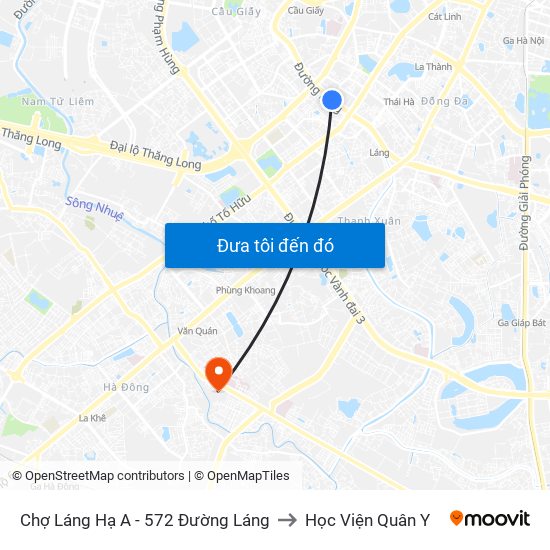 Chợ Láng Hạ A - 572 Đường Láng to Học Viện Quân Y map