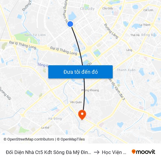 Đối Diện Nhà Ct5 Kđt Sông Đà Mỹ Đình - Phạm Hùng to Học Viện Quân Y map