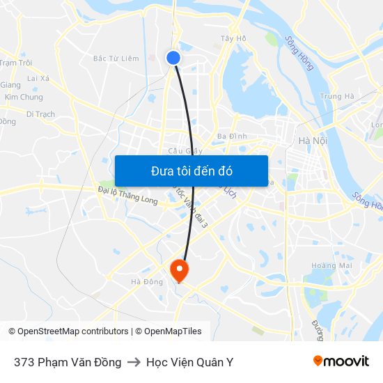 373 Phạm Văn Đồng to Học Viện Quân Y map