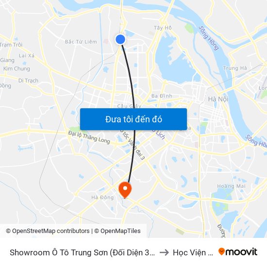 Showroom Ô Tô Trung Sơn (Đối Diện 315 Phạm Văn Đồng) to Học Viện Quân Y map