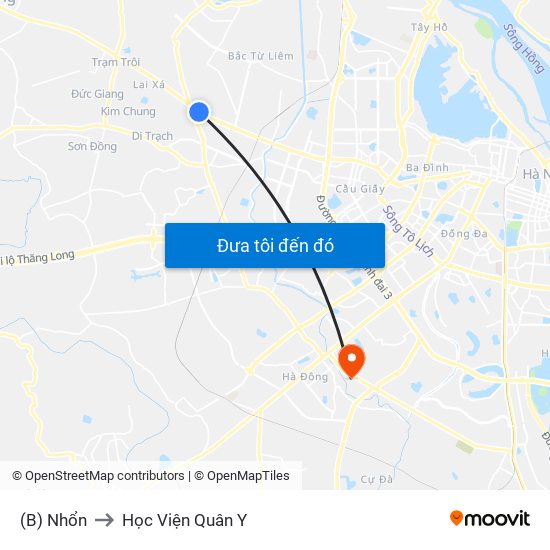 (B) Nhổn to Học Viện Quân Y map